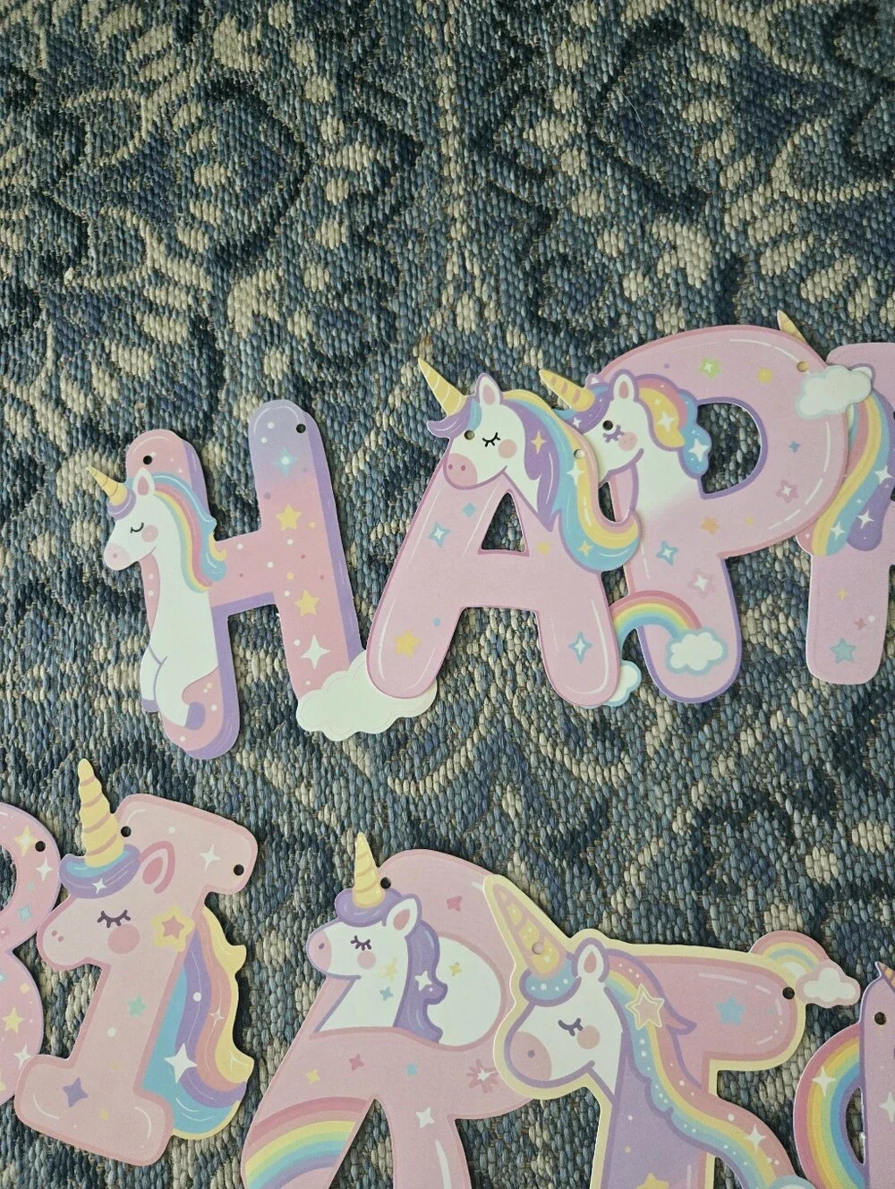 Unicorn Pink 'HAPPY BIRTHDAY' Party Banner - Ideal for Home Celebrations